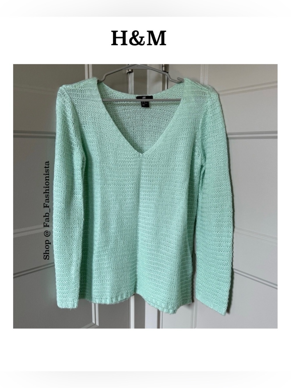 🛍️  Knit sweater mint long sleeve size XS